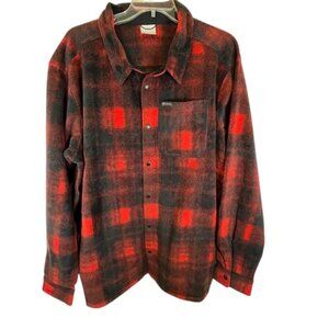 Columbia New w/Tags Brushed Fleece Red & Black Buffalo Shirt Jacket-Size 2XT